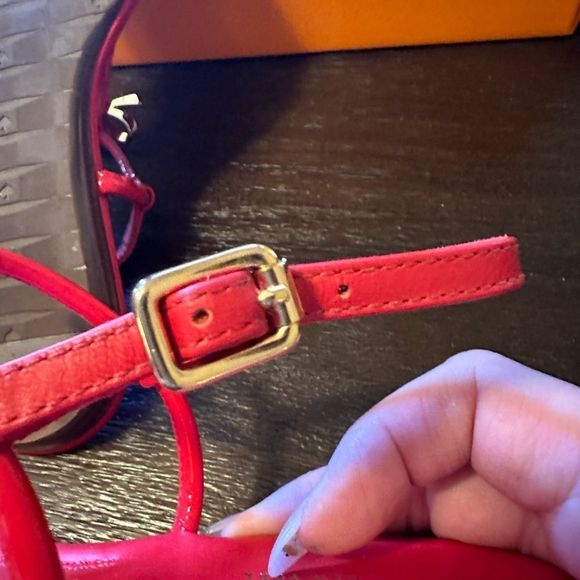 Kate Spade Tracie Bow Sandals Red - Picture 5 of 9